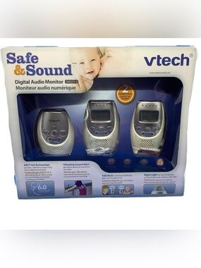 VTech Safe and Sound Digital Baby Monitor System 2 Parent Units 1 Baby Unit